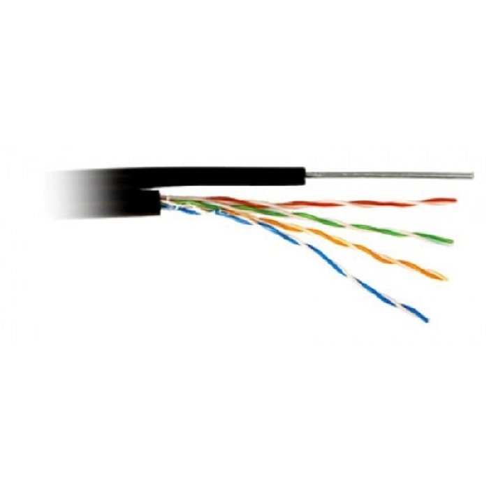 UTP 4 pair ( внешний с тросом) 305 м. Cat 5e