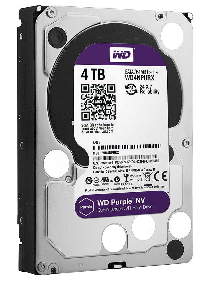HDD 4000 GB (4 TB) SATA-III Purple NV WD4NPURX - купить в интернет магазине с доставкой, цены, описание, характеристики, отзывы