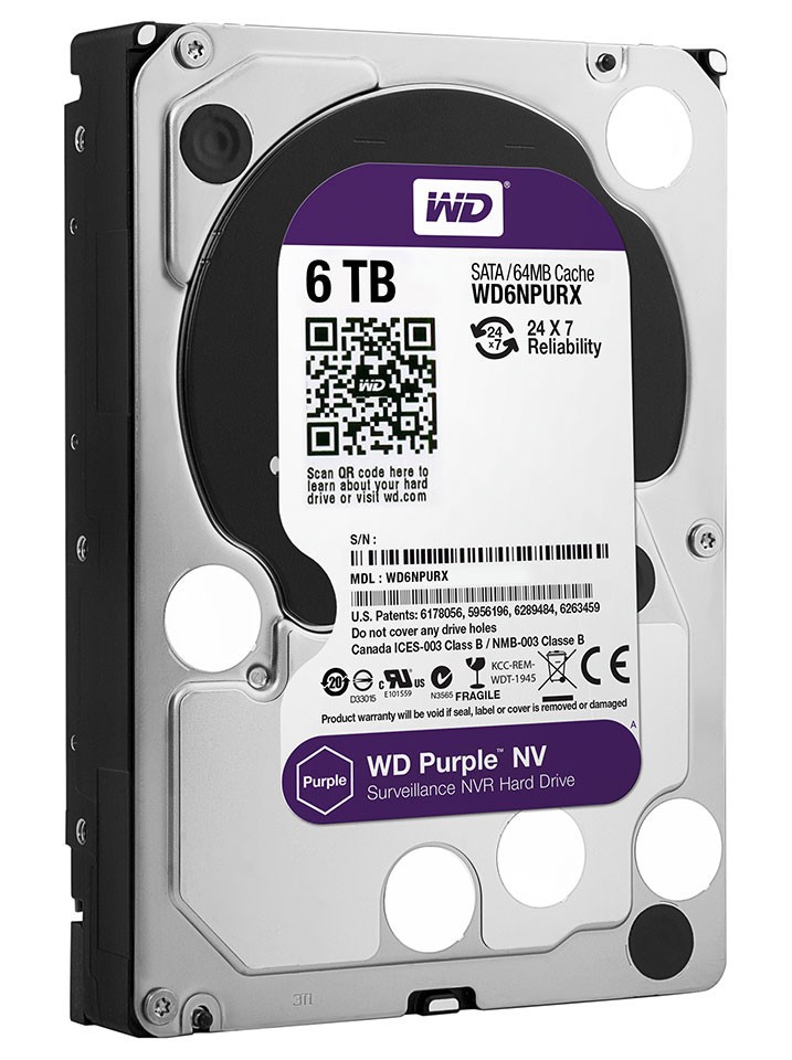 HDD 6000 GB (6 TB) SATA-III Purple NV WD6NPURX - купить в интернет магазине с доставкой, цены, описание, характеристики, отзывы