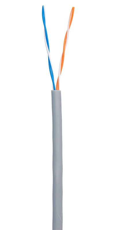 U/UTP 2pair, Cat5, In, PVC (EC-UU002-5-PVC-GY)