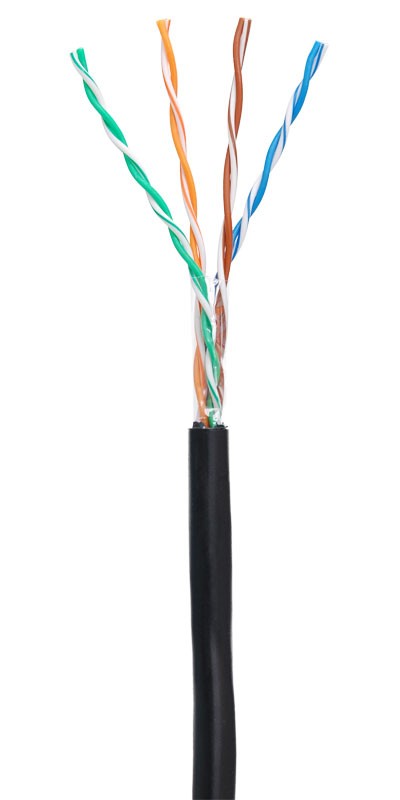 NETLAN U/UTP 4 пары, Кат.5е, внешний, PE -40C (EC-UU004-5E-PE-BK) - купить в интернет магазине с доставкой, цены, описание, характеристики, отзывы
